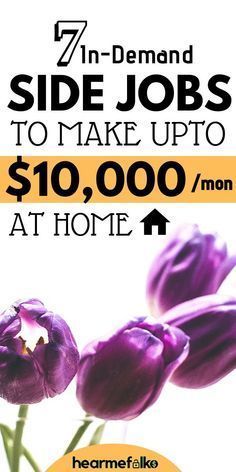 an advertisement for a side jobs to make up $ 10, 000 / month at home