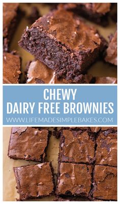 chewy dairy - free brownies with chocolate frosting are the perfect treat for any occasion