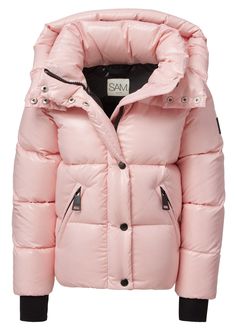 This down puffer jacket is crafted from a densely woven nylon. It is lightweight, yet protective from wind and water, and filled with fine white duck down to achieve warmth and an ultra soft feel. It features a stand collar, a detachable hood, fleece wrist cuffs with thumbholes, center front zip and snap placket closure, and lower zip pockets. Down Puffer Jacket, Down Puffer Coat, Skiing Outfit, White Duck, Sherpa Jacket, White Ducks, Wrist Cuffs, A Stand, Detachable Hood