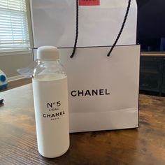 Chanel Factory 5 Ited Edition Waterbottle New Never Used White Glass Authenticity And Customer Satisfaction Guaranteed Smoke Free And Fast Shipping" Chanel Lifestyle, Product Roadmap, Chanel White, Gabrielle Chanel, Chanel Paris, White Glass, Customer Satisfaction, Color White, Water Bottle