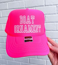 neon pink otto brand trucker hat - the perfect summer hat for the boat girlies. Perfect for the lake or beach, know your worth girls. take pride in being a boat ornament! Pink Trucker Hat For Beach, Pink Trucker Hat For The Beach, Pink Trucker Hat With Curved Brim For Vacation, Pink Curved Brim Trucker Hat For Vacation, Pink Snapback Hat For The Beach, Beach Trucker Hat, Trendy Trucker Hats, Womens Trucker Hat, Diy Cut Shirts