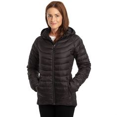 This women's Excelled puffer jacket features low bulk, highly compressed insulation that traps heat efficiently, even when wet and it provides thermostat-like warmth. Attached hood Zip front Long sleeves Wind resistant 2-pocket FIT & SIZING 29-in. approximate length from shoulder to hem Designed to hit above the knees Midweight FABRIC & CARE Polyester Machine wash Imported Size: Small. Color: Black. Gender: female. Age Group: adult. Pattern: Solid. Plus Size Puffer Coat, Grey Puffer Jacket, Women's Puffer Coats, Down Winter Coats, Hooded Faux, Hooded Puffer Jacket, Puffy Coat, Quilted Puffer Jacket, Puffer Jacket Women