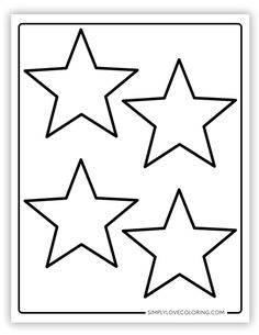 three stars that are black and white