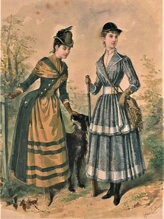 Edwardian Fashion Plates, 1870s Fashion, 1900s Fashion, 1800s Fashion, Fashion Illustration Vintage, 19th Century Fashion