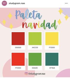 the color scheme for pasteta navidad