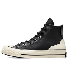 Converse Chuck 70 Leather High 'Black Egret' A05695C Black Converse Sneakers For Fall, Dream Sneakers, Converse Chuck 70, Chuck 70, Fashion Performance, Best Sneakers, Converse Chuck, Stylish Sneakers, Chucks Converse