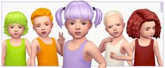 an animated group of people with different colored hair