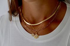 EMORY HEART NECKLACE – Katie Waltman Jewelry Layered Choker Necklace, Double Wrap Bracelet, Layered Chokers, Studded Necklace, Kids Bracelets, 2020 Trends, Kids Necklace, Disc Necklace, Charm Rings