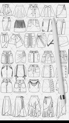 an image of sewing patterns for shorts and skirts