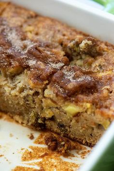 a close up of a cake in a pan