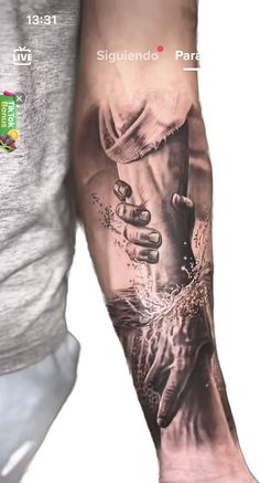 a person with a tattoo on their arm