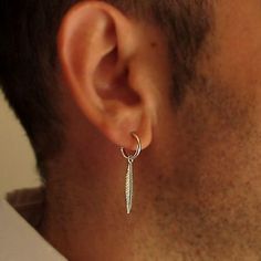 Mens Hoop Earrings, Mens Earring, Earring For Men, Anchor Earrings, Nautical Earrings, Unisex Earrings, Mens Earrings Hoop, Diamond Shape Earrings, Pendant Earring