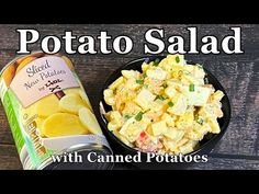 potato salad with canned potatoes in a can