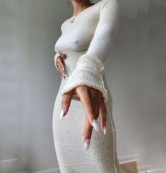 JBDapparel Long Sleeve Maxi Dresses, Dress Fairy, Loungewear Outfits, Sweater Maxi Dress, Knitted Bodycon Dress, Mode Casual, Bodycon Maxi Dresses, Maxi Knit Dress, Mode Inspo