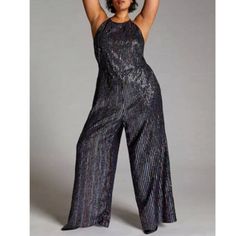 Maeve From Anthropologie Size 26w New With Tag Disco Halter Jumpsuit Bust Measures 27.5" Across (55") Does Stretch Waist Measures 47" Polyester Halter Neck Adjustable Straps Pull-On Styling Hand Wash Metallic Sleeveless Jumpsuit For Night Out, Metallic Jumpsuits And Rompers For Night Out, Shimmer Jumpsuits And Rompers For Party Season, Metallic Sleeveless Jumpsuit For Evening, Metallic Sleeveless Evening Jumpsuit Or Romper, Chic Silver Jumpsuits And Rompers For Night Out, Chic Silver Jumpsuit For Night Out, Silver Chic Jumpsuits For Night Out, Chic Silver Jumpsuits And Rompers For Party Season