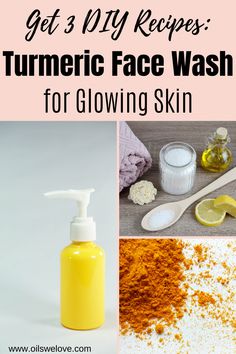 Organic Face Wash Recipe, Tumeric Face Cleanser Diy, Homemade Foaming Face Wash, Diy Aloe Face Cleanser, Turmeric Face Oil Diy, Turmeric Body Oil Diy, Tumeric Toner Diy, Diy Face Wash With Castile Soap, Tumeric And Aloe Vera Mask