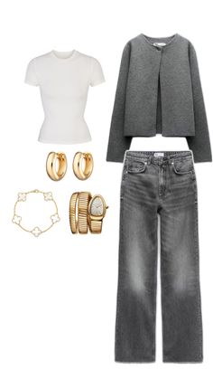 Aesthetic Street, 2024 Aesthetic, Chique Outfits, Fits Clothes, Grey Jeans, Autumn Outfit