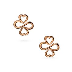 AYLLU's sterling silver stud earrings symbolize love, luck, and unity. Featuring two hearts and an infinity forming a clover. A reminder of our global community. Packaged in handcrafted gift boxes with a story pamphlet. Valentine's Day Heart Earrings For Anniversary Gift, Rose Gold Double Heart Earrings For Mother's Day, Sterling Silver Earrings For Mother's Day Anniversary, Sterling Silver Earrings For Anniversary, Sterling Silver Earrings For Anniversary And Mother's Day, Elegant Personalized Heart Earrings For Gift, Rose Gold Sterling Silver Heart Earrings For Mother's Day, Hypoallergenic Infinity Earrings For Gift, Rose Gold Heart Earrings For Gift