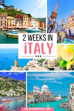 Pinterest pin graphic for 2 weeks in Italy itinerary Two Weeks In Italy, Italy Road Trip Itinerary, Italy Travel Outfit, Things To Do In Italy