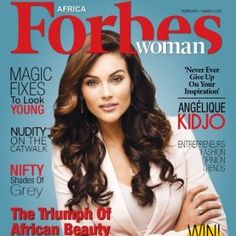 a woman is on the cover of a magazine with her arms crossed and looking at the camera