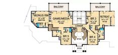 this is the first floor plan for these luxury home plans, which include two master suites and