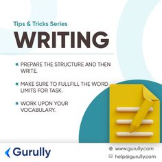 a yellow folder with the words tips and tricks series writing