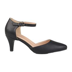 Step into chic style with the ankle strap comfort sole pumps by Journee Collection. These high-heels have premium faux leather uppers with almond-shaped toes. Dainty ankle straps and small stiletto heels complete the styleFeatures: Lightweight, ComfortShoe Heel Height: 2 1/2 InchesUpper/Outer Base Material: 100% PolyuretheneShoe Lining Material: SyntheticSole Material Content: 100% PolyurethaneToe Type: Pointed Toe, Closed ToeShoe Strap Type: Ankle StrapCare: Spot CleanHeel Style: Stiletto Heel…