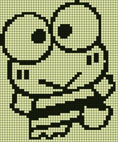 a cross stitch pattern that looks like a cartoon character