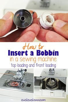 how to insert a bobbin in a sewing machine top loading and front loading instructions