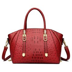 Color: Red Trendy Shoulder Bag, Crossbody Bags For Women, Tote Pattern, Tote Bag Pattern, Casual Tote, Handbags For Women, Womens Tote, High Quality Leather, Large Bags