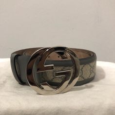 Gucci Print Gray Belt Message For Size Good Condition See Photos For Exact Condition Gucci Print, Belt Shop, Gucci Accessories, See Photo, Mens Accessories, Man Shop, Gucci, Cream, Grey