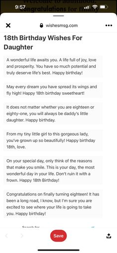 the birthday wish for daughter on her iphone