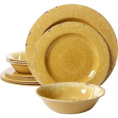 a set of yellow dinnerware is on sale for $ 3 98 at ebay