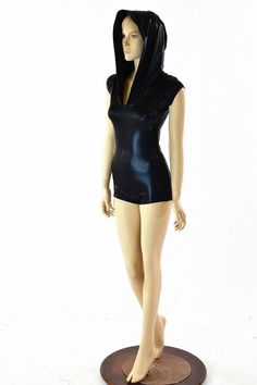 Hey, I found this really awesome Etsy listing at https://www.etsy.com/listing/264353904/black-mystique-metallic-cap-sleeve Black Hooded Cosplay Costume, Black Stretch Cosplay Costume, Functional Black Hooded Top, Fitted Black Futuristic Bodysuit, Sleeveless Micro-elastic Leotard, Hoodie Romper, Boy Cuts, Beautiful Shorts, Upcycle Sewing