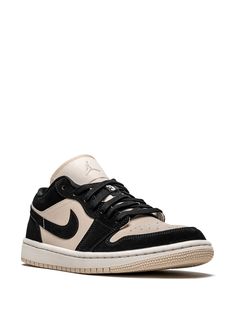 the nike air jordan 1 low is available in black, white and light bone brown