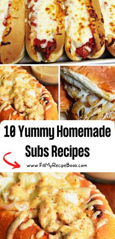 Homemade Subs, Subs Recipes, Sandwich Recipes Dinner, Hot Sandwich Recipes, Terrine Recipe, Baked Sandwiches, My Recipe Book, Rolled Sandwiches