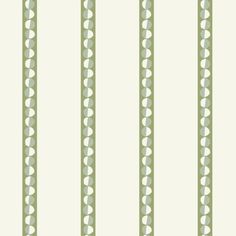 a green and white striped wallpaper with circles