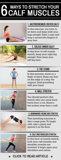 the 6 ways to stretch out your cali muscles info poster is shown in black and white