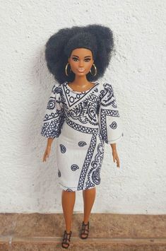 Clothes for Curvy Dolls / Curvy Doll Clothes / Clothes for - Etsy Curvy Barbie Doll Clothes, Barbie Doll Clothes, Curvy Barbie, Printed Casual Dresses, Black Dolls, Barbie Patterns, Doll Fashion, Flowing Skirt, Black Doll