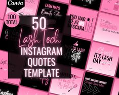 neon pink instagrams with the words 80 last - tech instagram quotes template