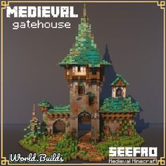 an image of a medieval castle made out of lego blocks with the words medieval gathouse on it