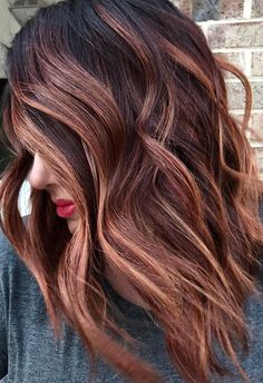 Rambut Brunette, Burgundy Hair, Winter Hair Color, Balayage Brunette, Winter Hair, Hair Color Balayage, Fall Hair Color, Winter Hairstyles