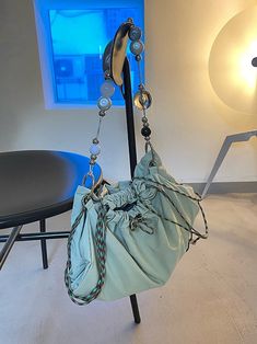 Material: Polyester Size: one size Model: 161cm/47kg 高さ 横 one size 46cm 35cm Travel Shoulder Bag With Chain Detail, Travel Shoulder Bag With Chain, Travel Bucket Bag With Chain Strap, Travel Backpacks For Women, Korean Shoulder Bag, Girly Backpacks, Large Shopper Bag, Women Backpack Fashion, Backpacks For Women