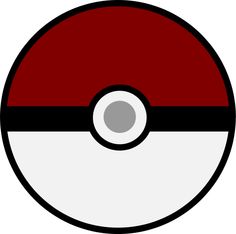 a pokemon ball is shown in red and white