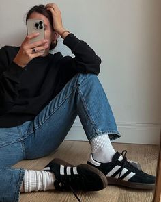 Black Adidas Outfit, Samba Adidas Outfit, Adidas Gazelle Outfit, Adidas Samba Black, Adidas Outfit Women, Adidas Spezial