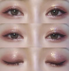 Blush Brown Hair, Neutral Pink Eyeshadow, Blush As Eyeshadow, Light Eyeshadow, Soft Makeup Looks, Beauty Makeup Tutorial, Fancy Makeup