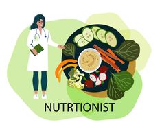 Nutritionist concept. Nutrition therapy. cartoon vector illustration. Nutritionist Dietitian Wallpaper, Nutritionist Aesthetic, Therapy Cartoon, Nutrition Illustration, Nutrition Wallpaper, Nutrition Art, Nutrition Logo Ideas, Medical Nutrition Therapy, Nutritionist Logo