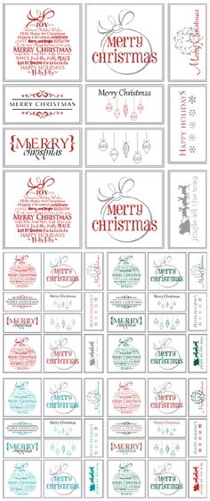 christmas cards with the words merry on them