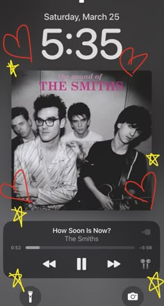 the smiths concert poster on an iphone