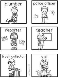 worksheet for the police and fire department with pictures on it, including words that describe